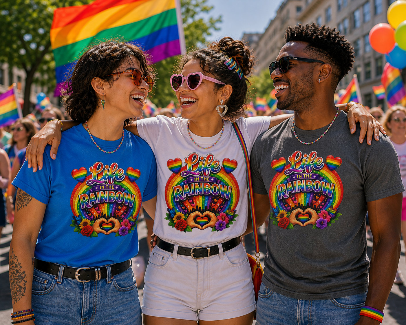 "Life in the Rainbow" Unisex Graphic T-shirt