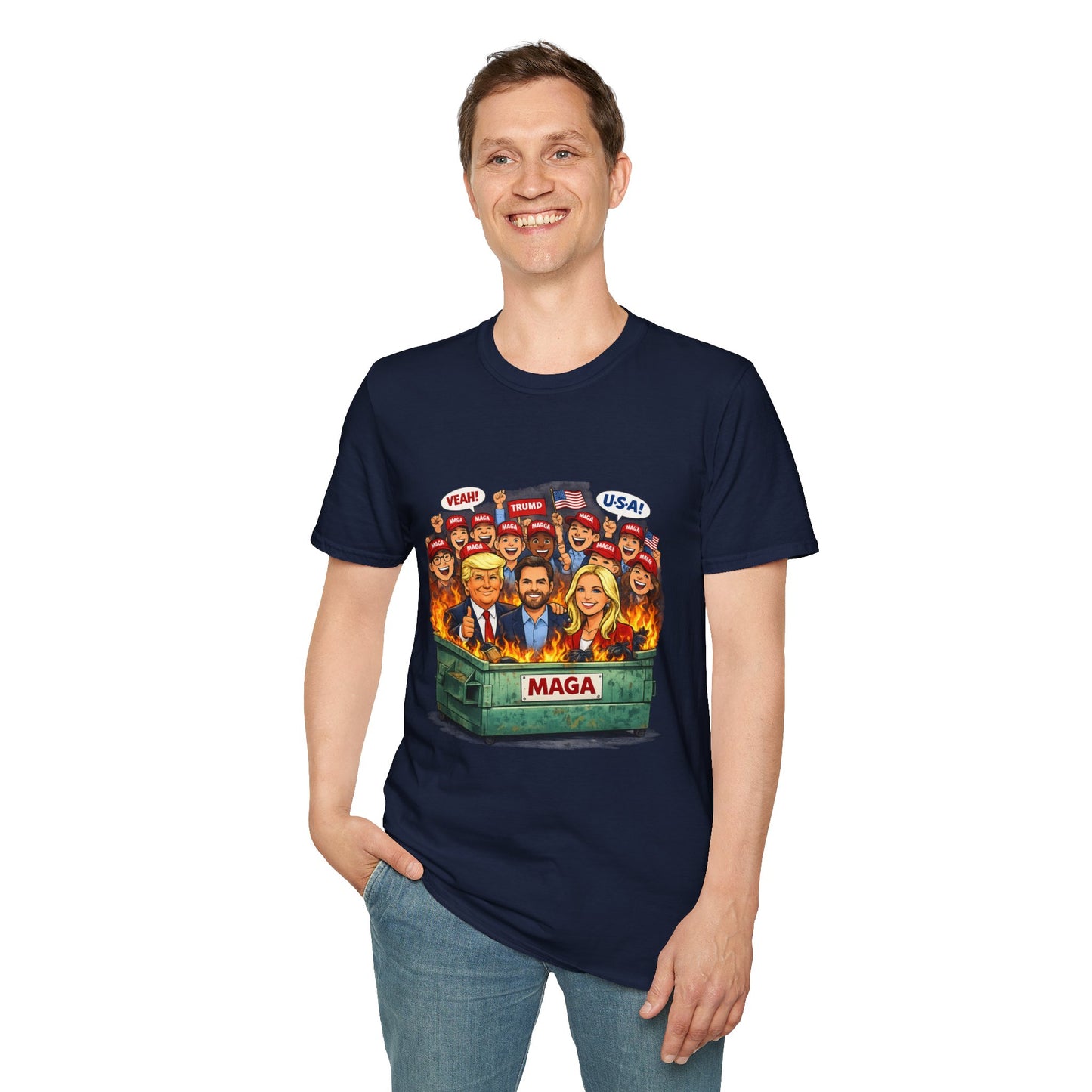 MAGA Dumpster Fire Graphic T-shirt