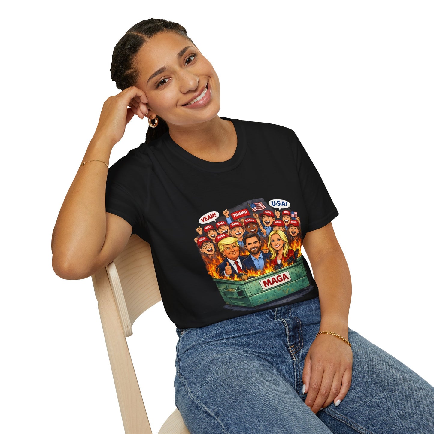 MAGA Dumpster Fire Graphic T-shirt