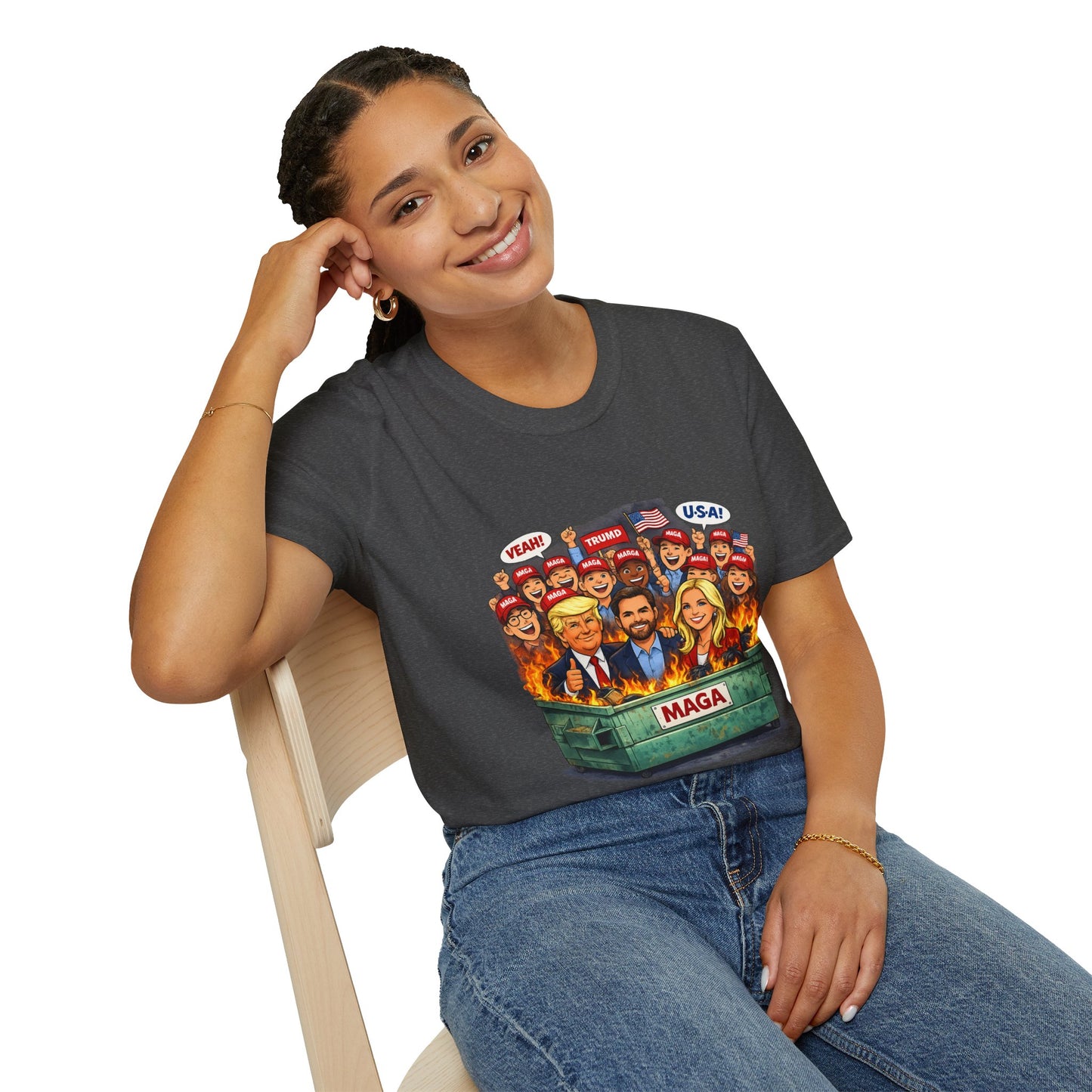 MAGA Dumpster Fire Graphic T-shirt