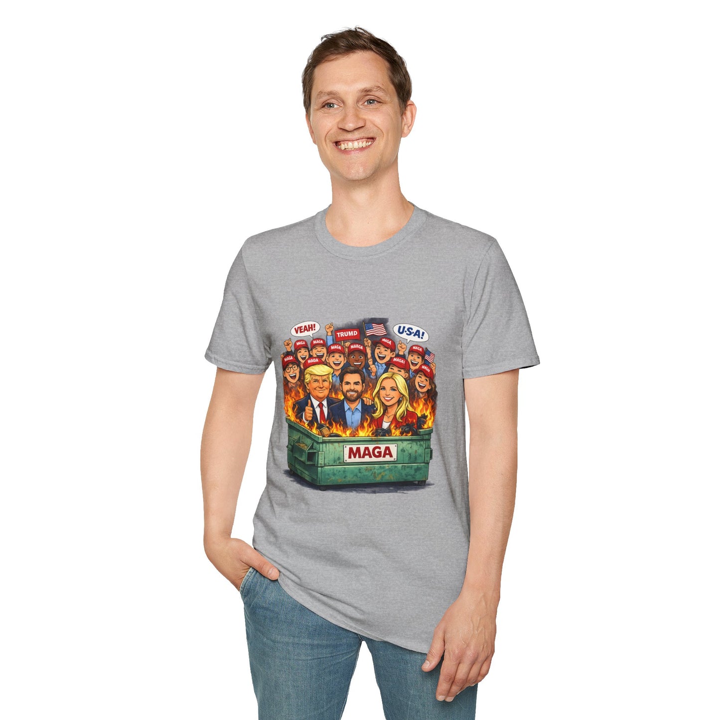 MAGA Dumpster Fire Graphic T-shirt