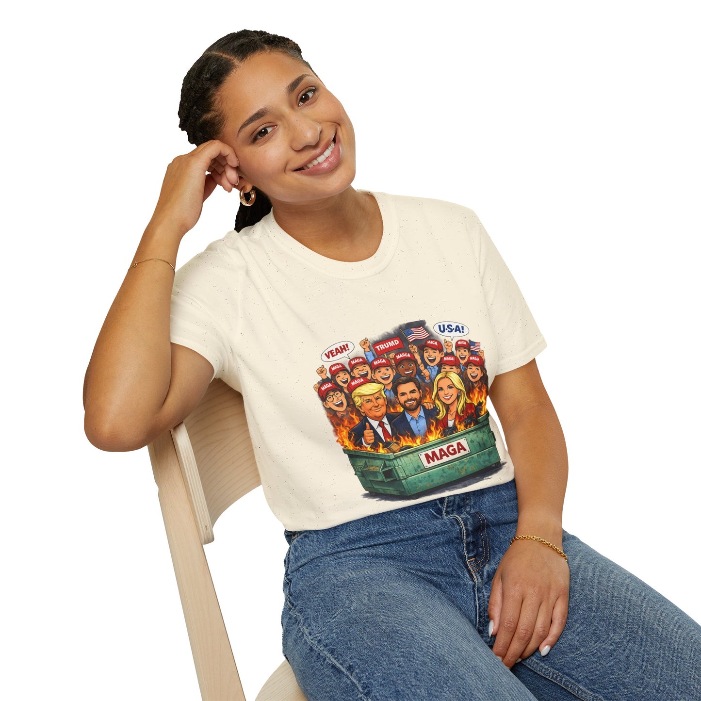 MAGA Dumpster Fire Graphic T-shirt