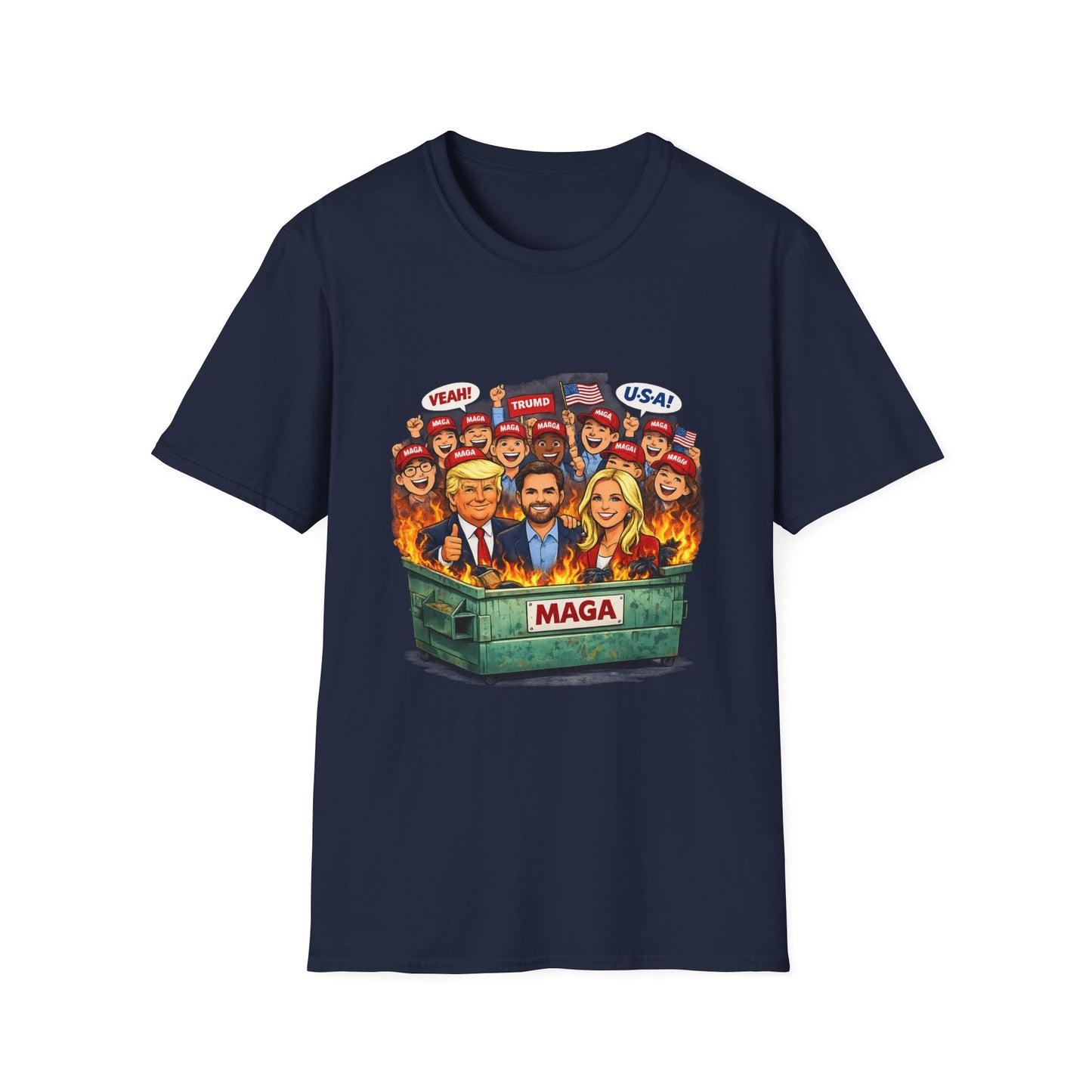 MAGA Dumpster Fire Graphic T-shirt