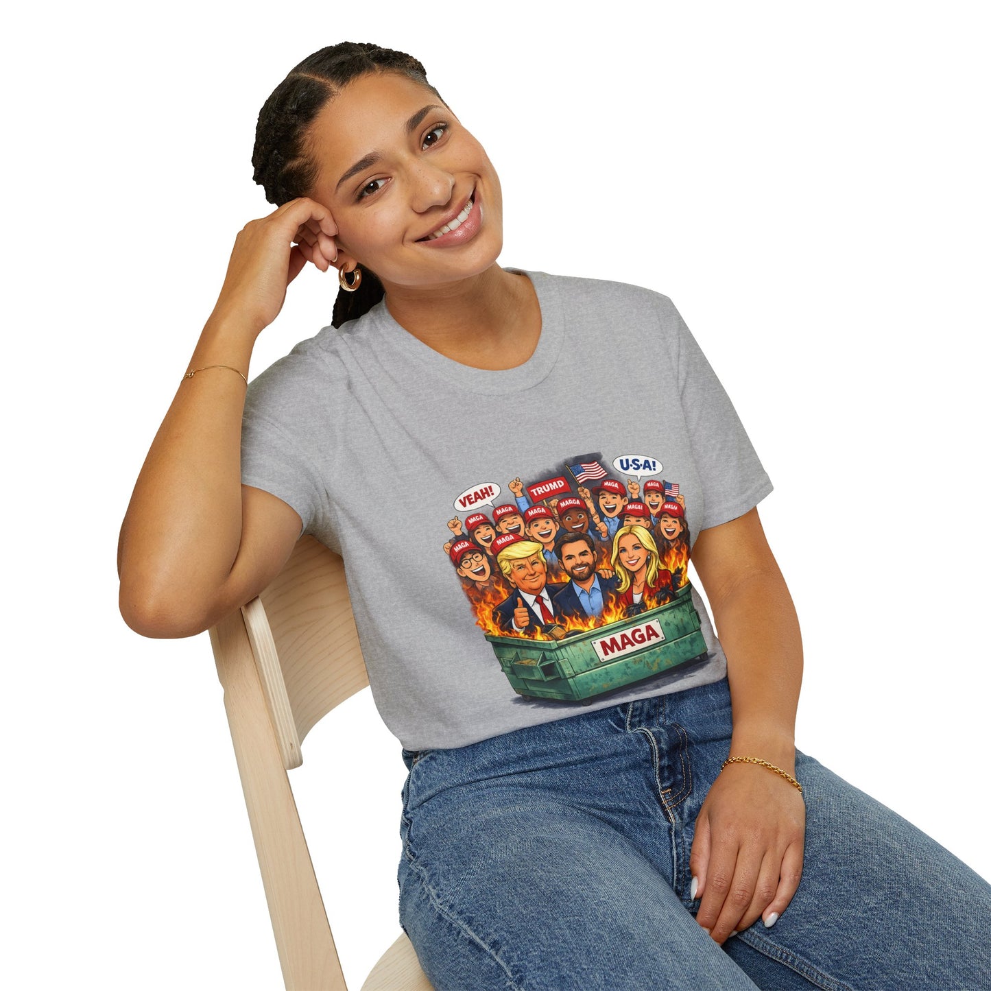 MAGA Dumpster Fire Graphic T-shirt