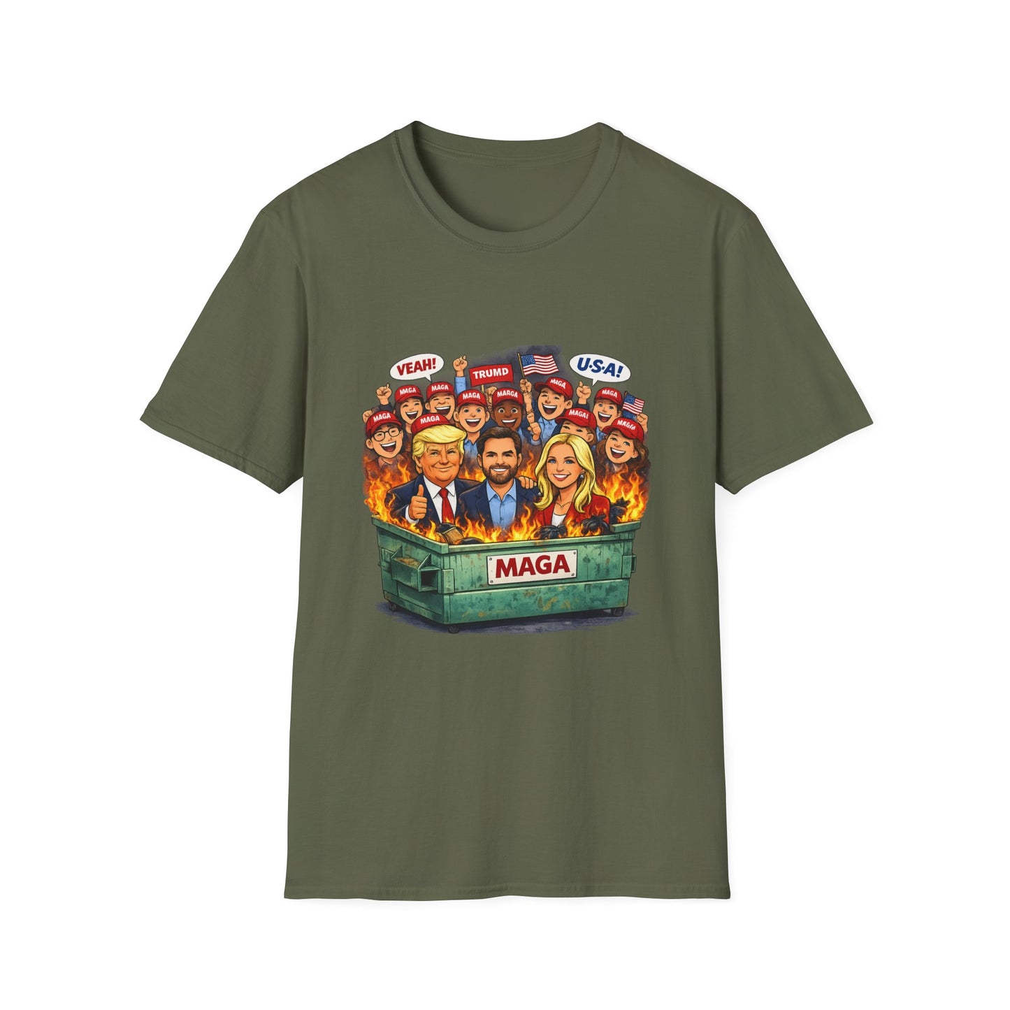 MAGA Dumpster Fire Graphic T-shirt