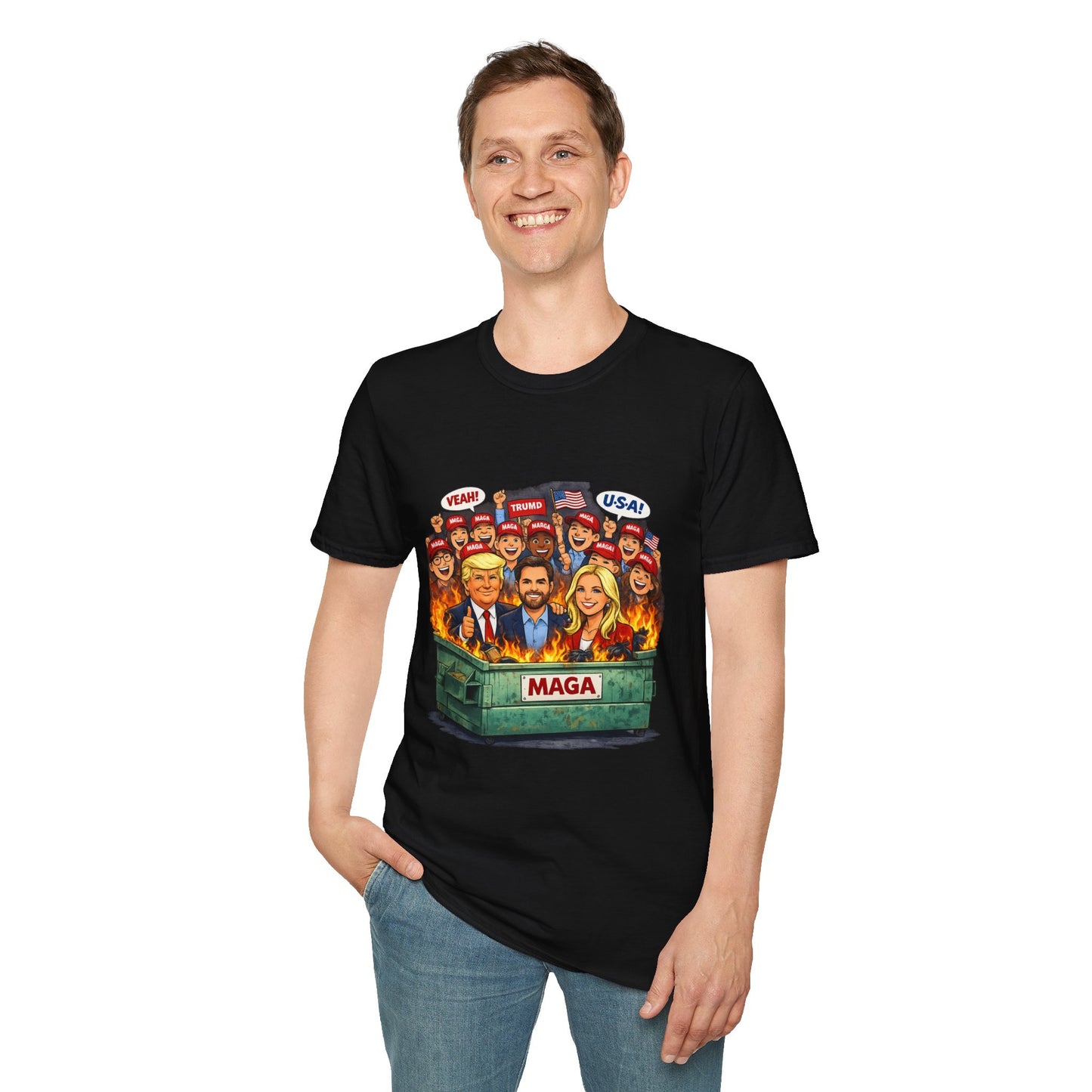 MAGA Dumpster Fire Graphic T-shirt