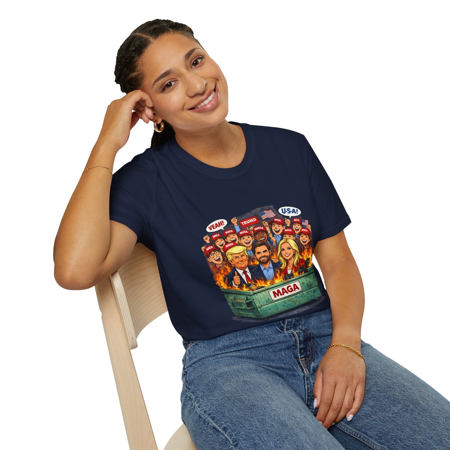 MAGA Dumpster Fire Graphic T-shirt