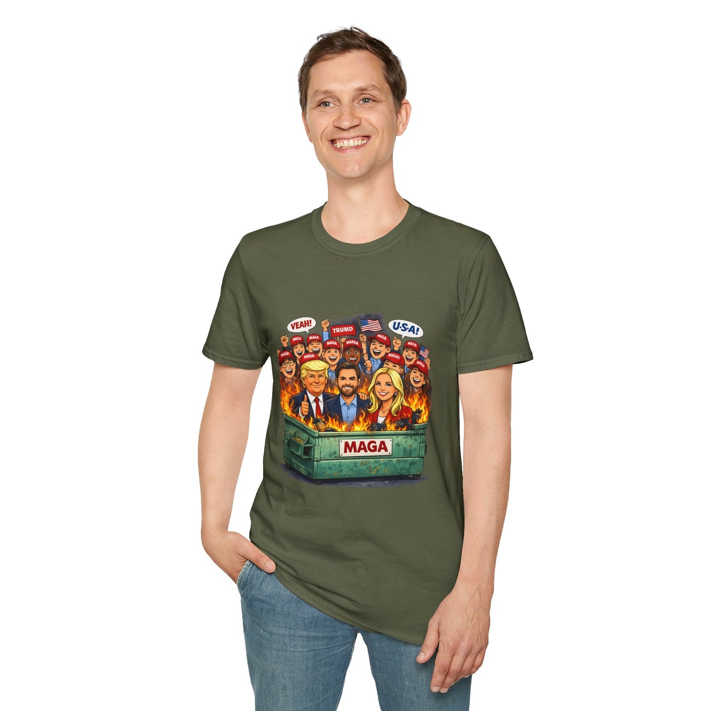 MAGA Dumpster Fire Graphic T-shirt