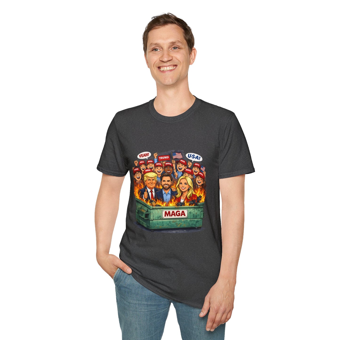MAGA Dumpster Fire Graphic T-shirt