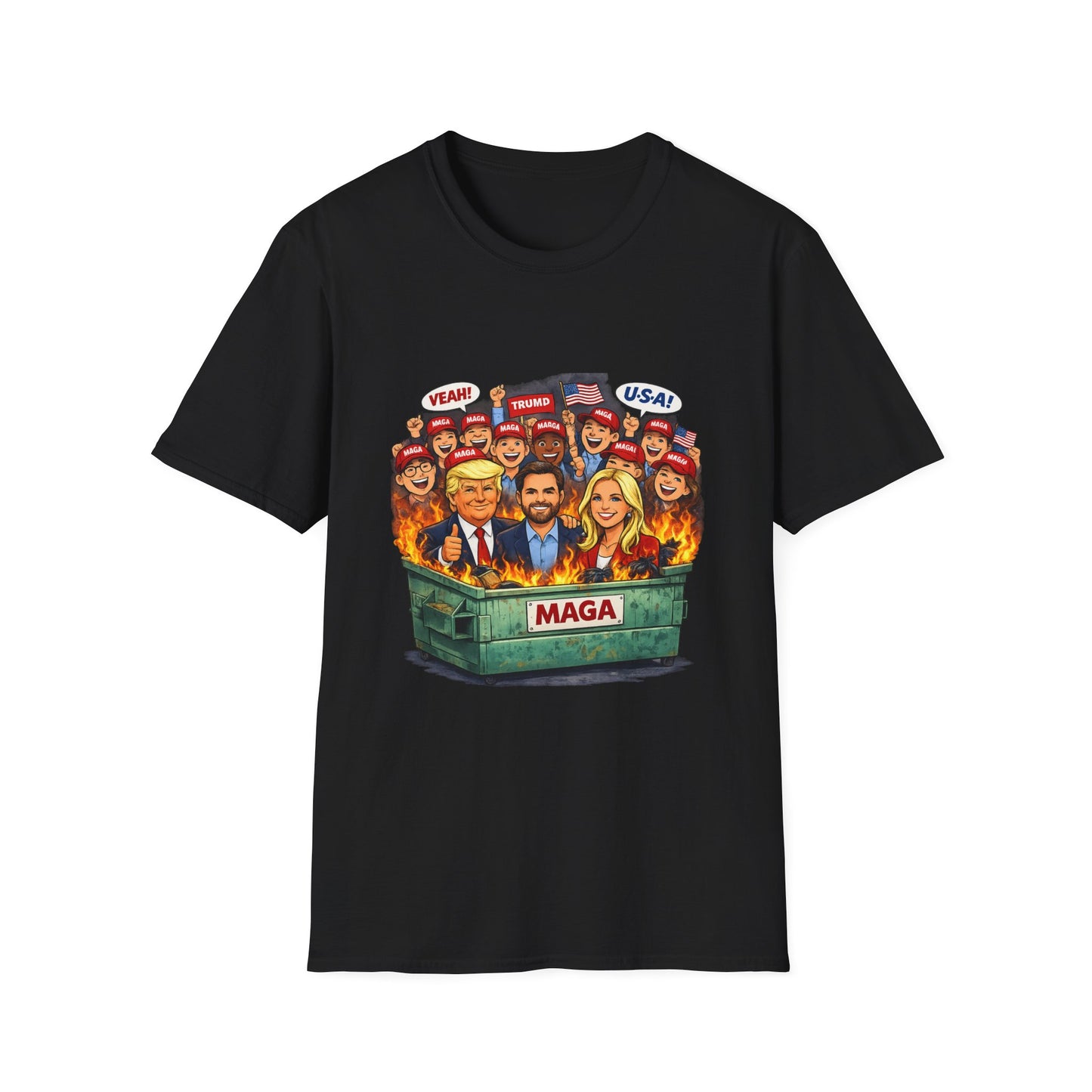 MAGA Dumpster Fire Graphic T-shirt