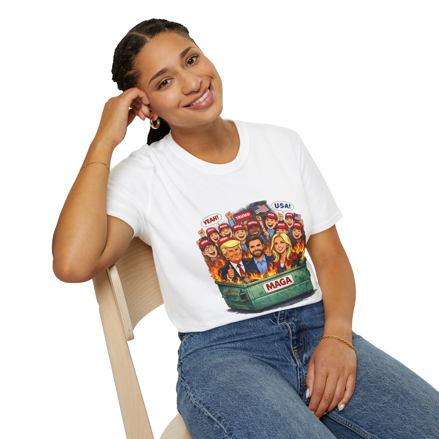 MAGA Dumpster Fire Graphic T-shirt